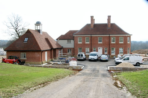 New house under construction near Lewes, East Sussex